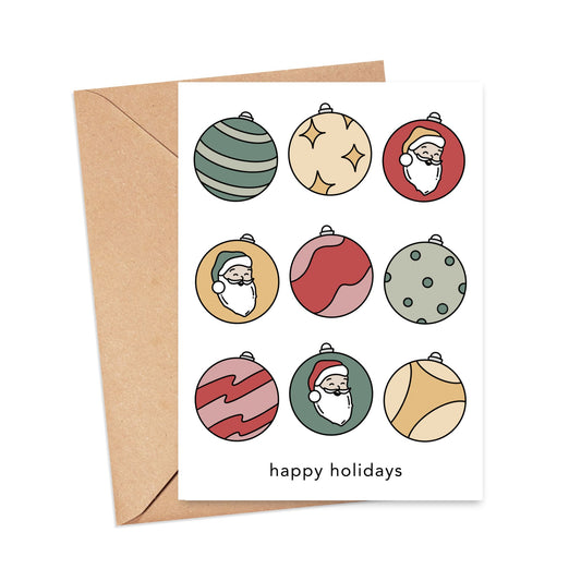 Happy Holidays Ornaments Card Simply Happy Cards