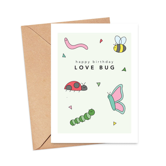 Happy Birthday Love Bug Card Simply Happy Cards