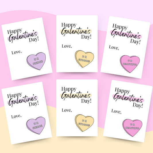 Galentine Conversation Hearts Printable Cards Simply Happy Cards