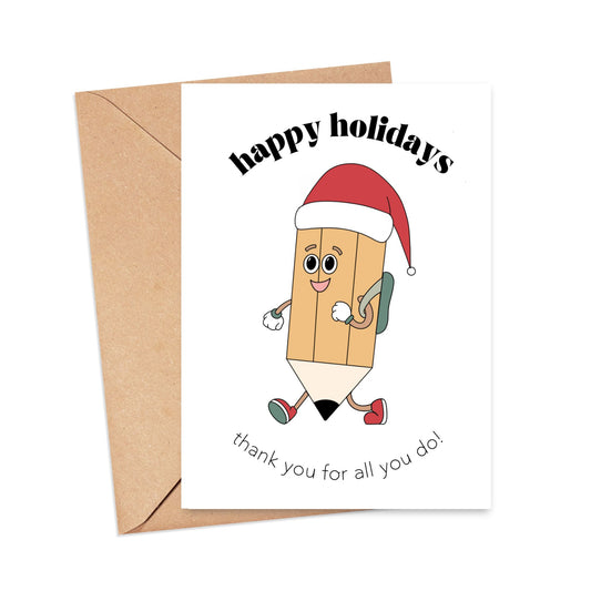 Happy Holidays Pencil card Simply Happy Cards
