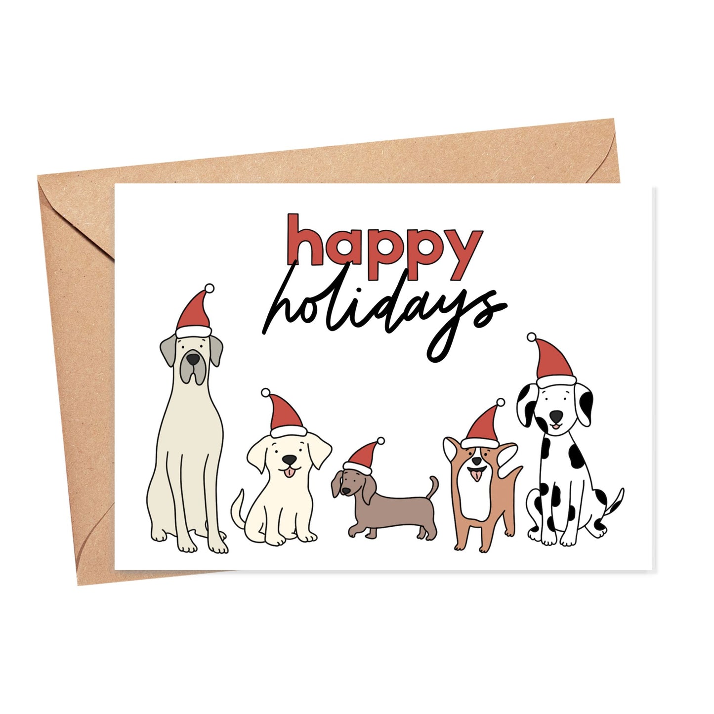 Dog Happy Holidays Card Simply Happy Cards