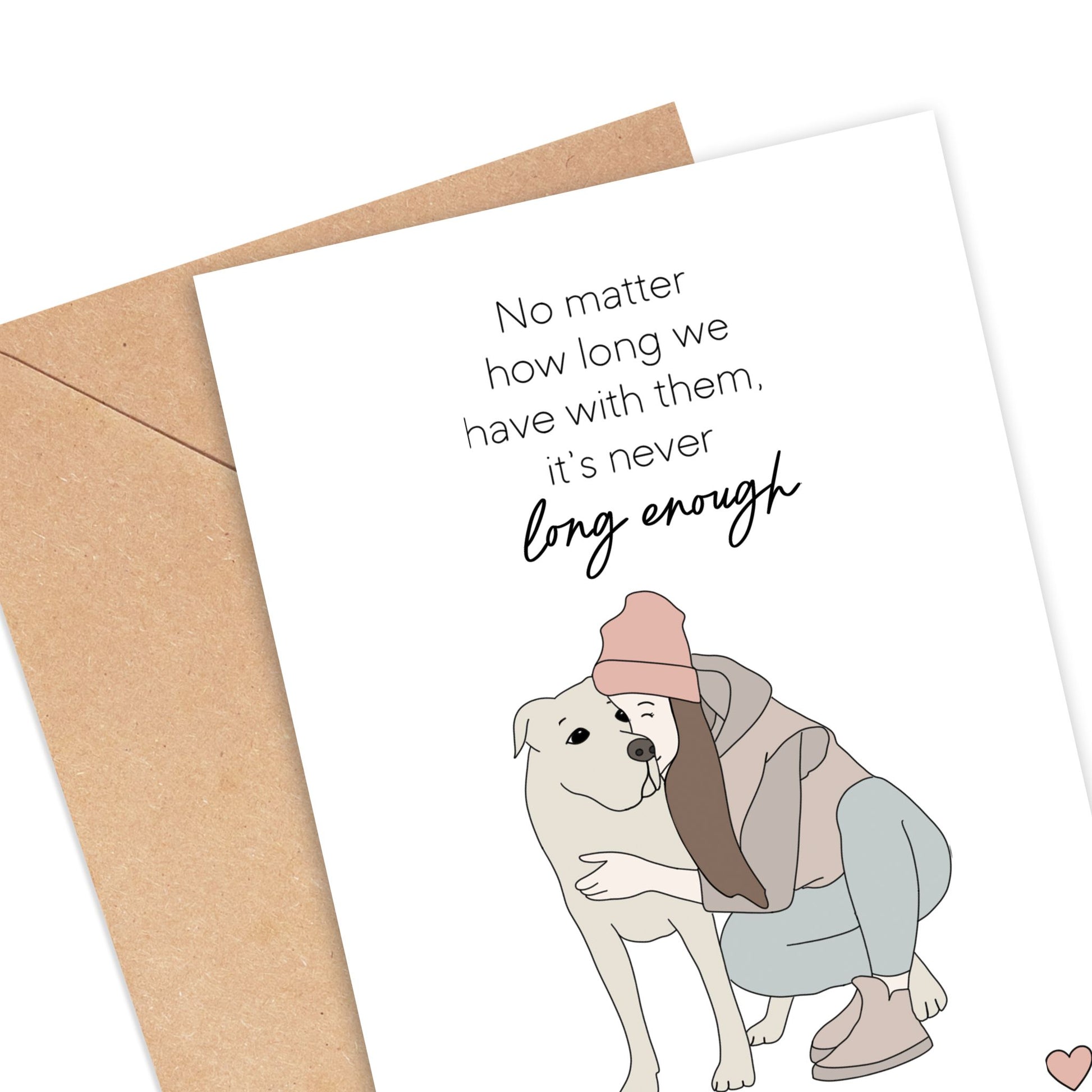 Never Long Enough Dog Sympathy Card Simply Happy Cards