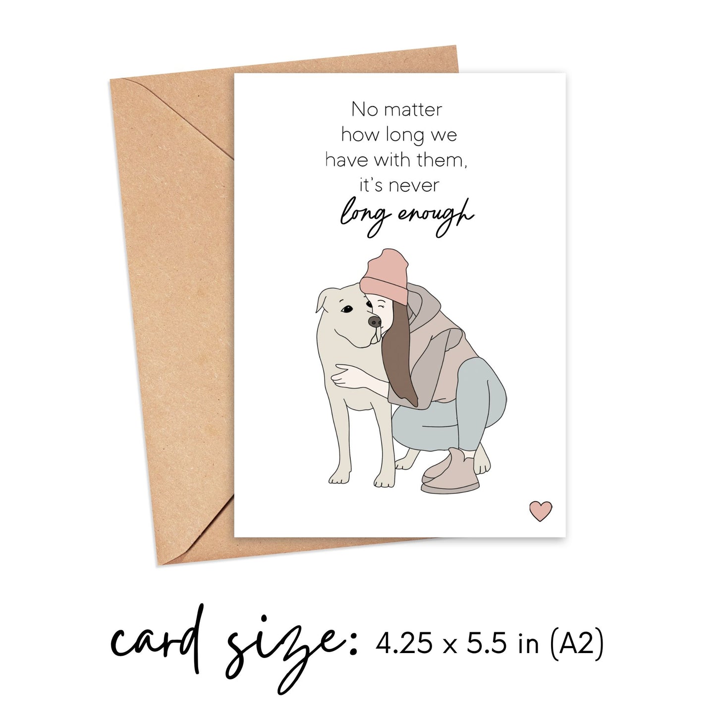 Never Long Enough Dog Sympathy Card Simply Happy Cards