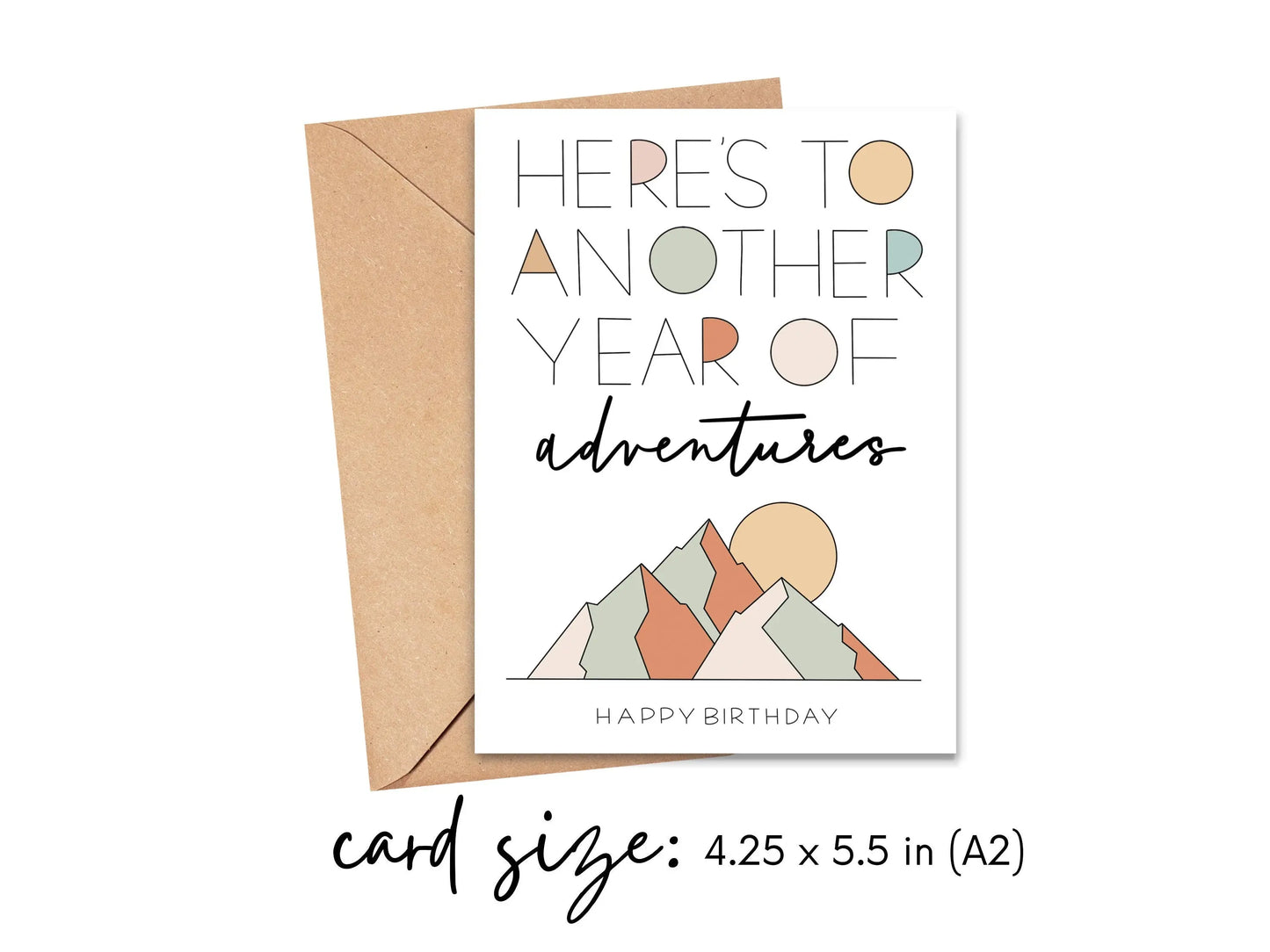 Here's to Another Year of Adventures Birthday Card Simply Happy Cards