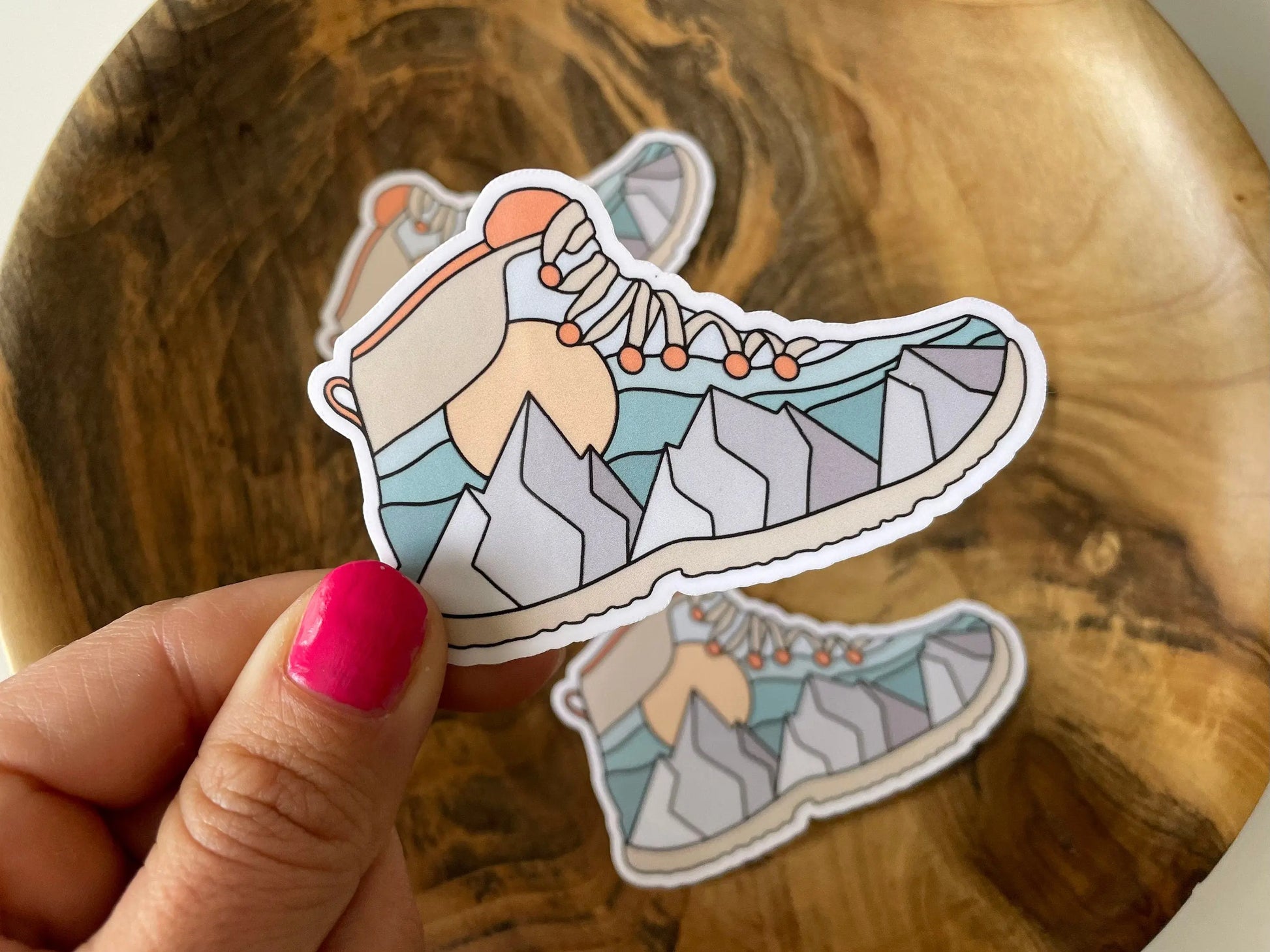 Hiking Boot Sticker (3x2 in) Simply Happy Cards