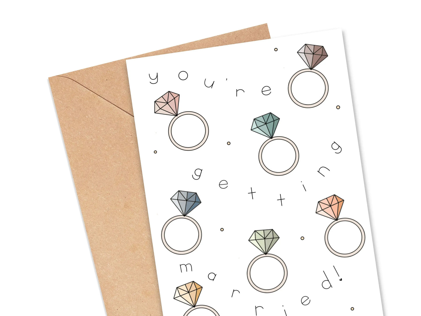 You're Getting Married Engagement Ring Card Simply Happy Cards