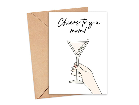 Cheers to You Mom Card Simply Happy Cards