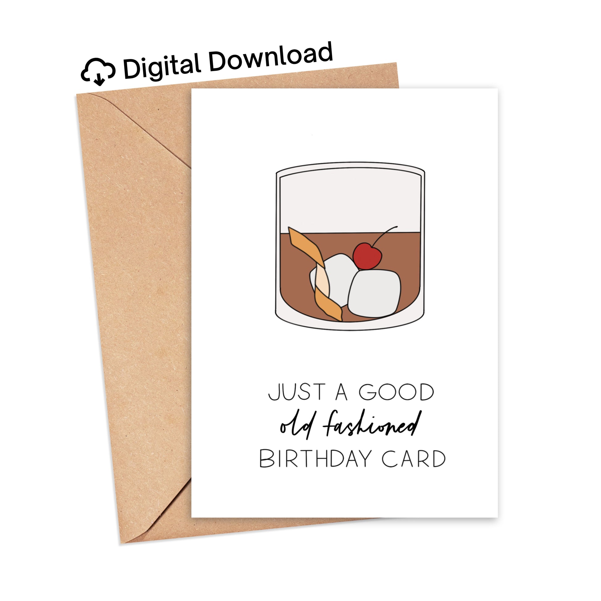 DIGITAL Just a Good Old Fashion Birthday Card Simply Happy Cards