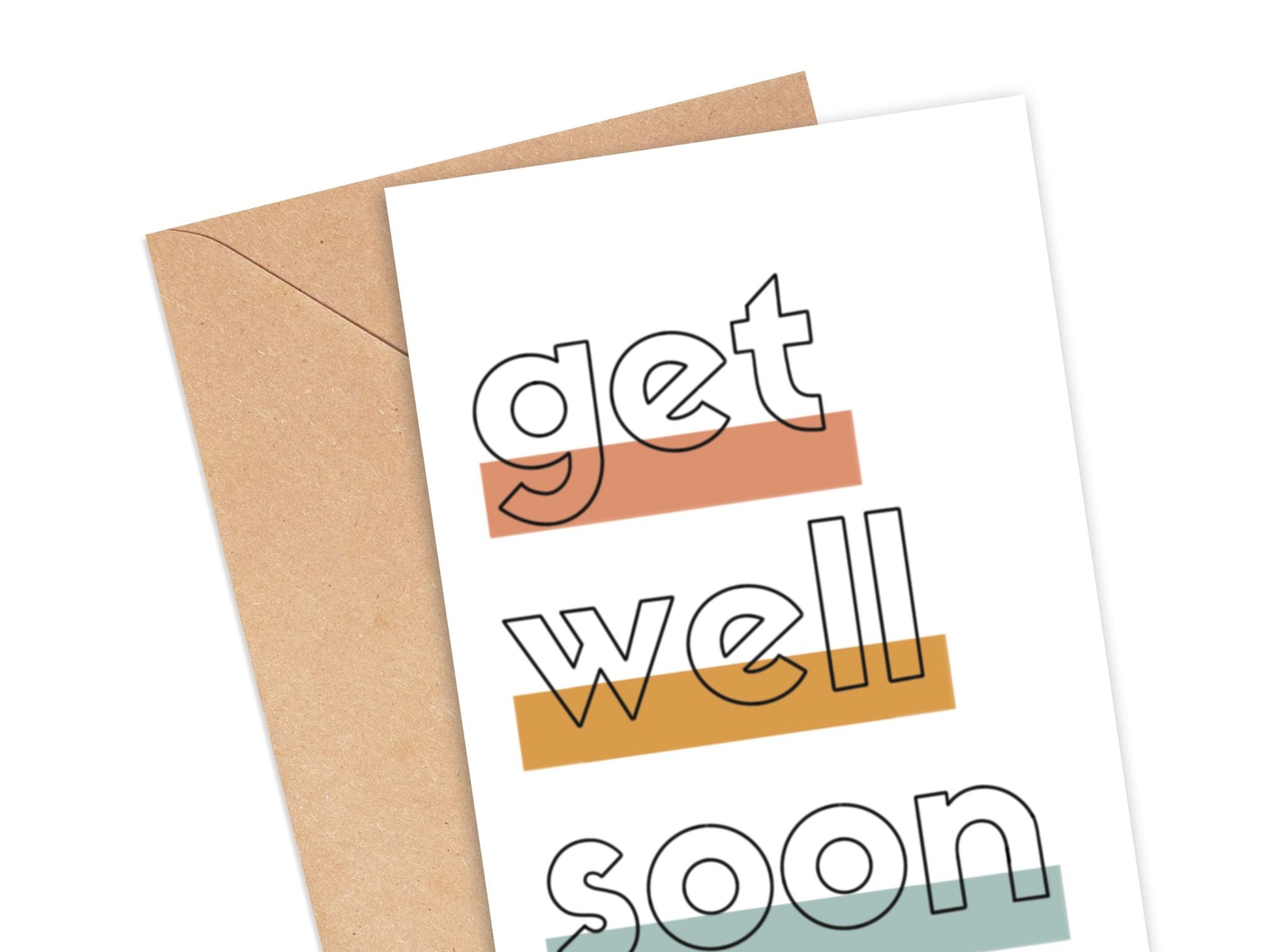 Colorful Get Well Soon Card Simply Happy Cards