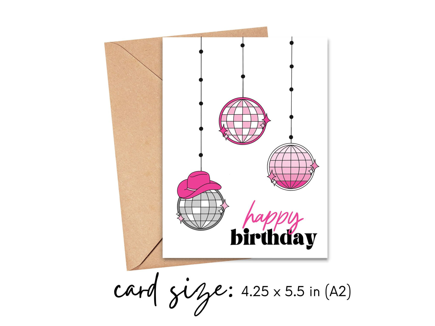 Disco Cowgirl Happy Birthday Card Simply Happy Cards