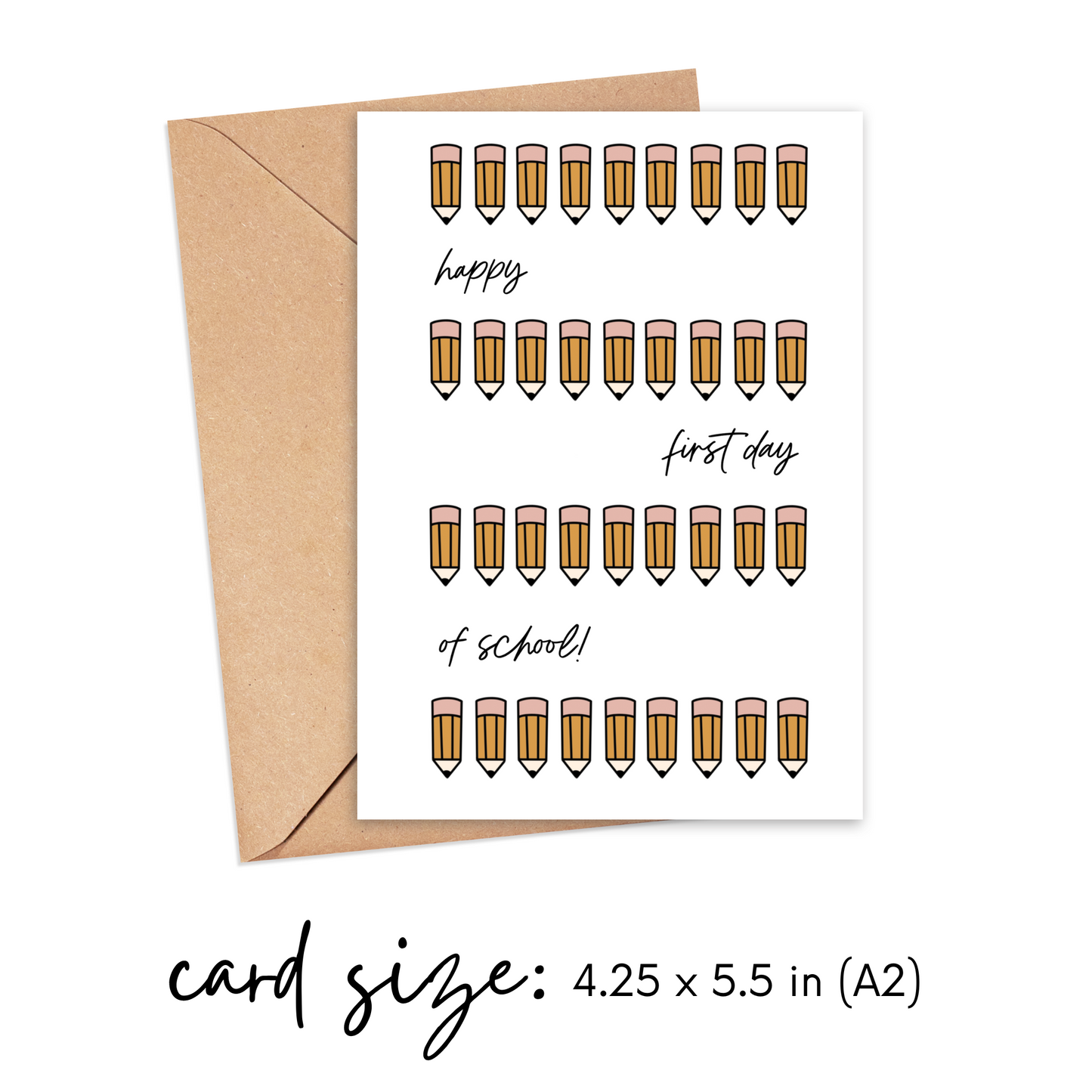 Happy First Day of School Pencils Card Simply Happy Cards