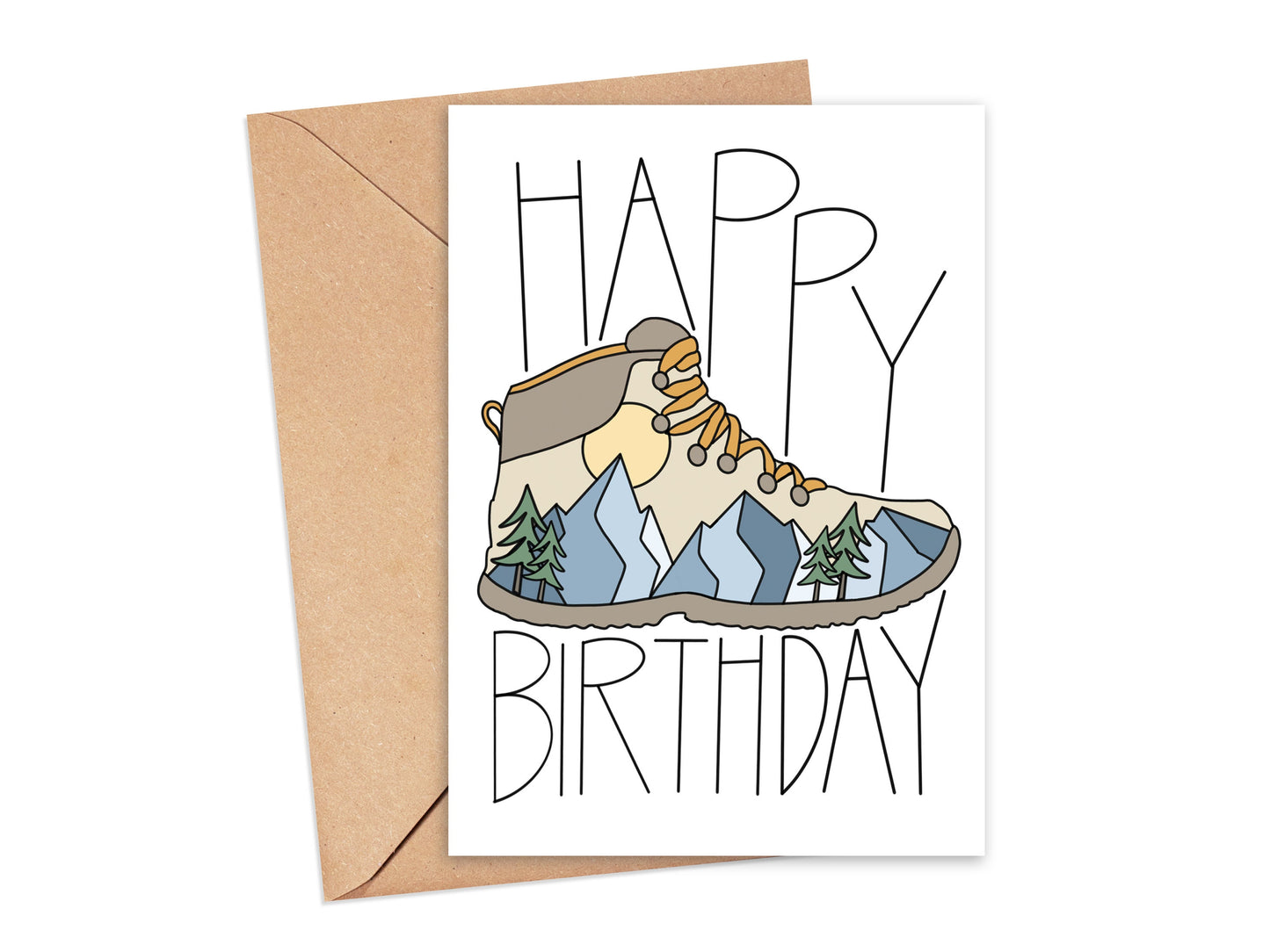 Happy Birthday Hiking Boot Card Simply Happy Cards