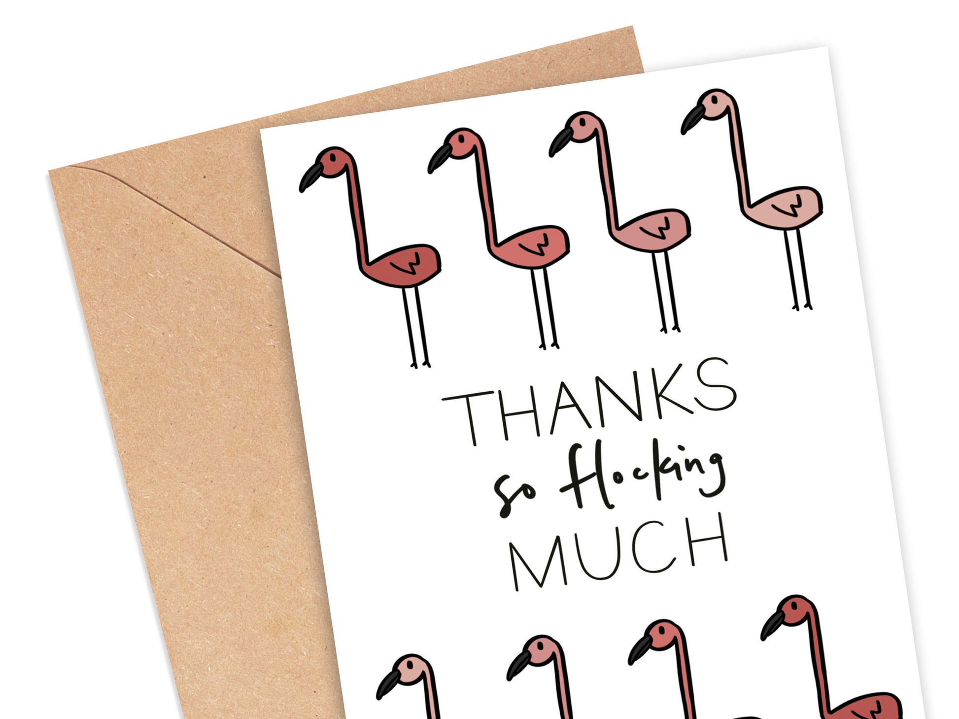 Thanks So Flocking Much Flamingo Card Simply Happy Cards