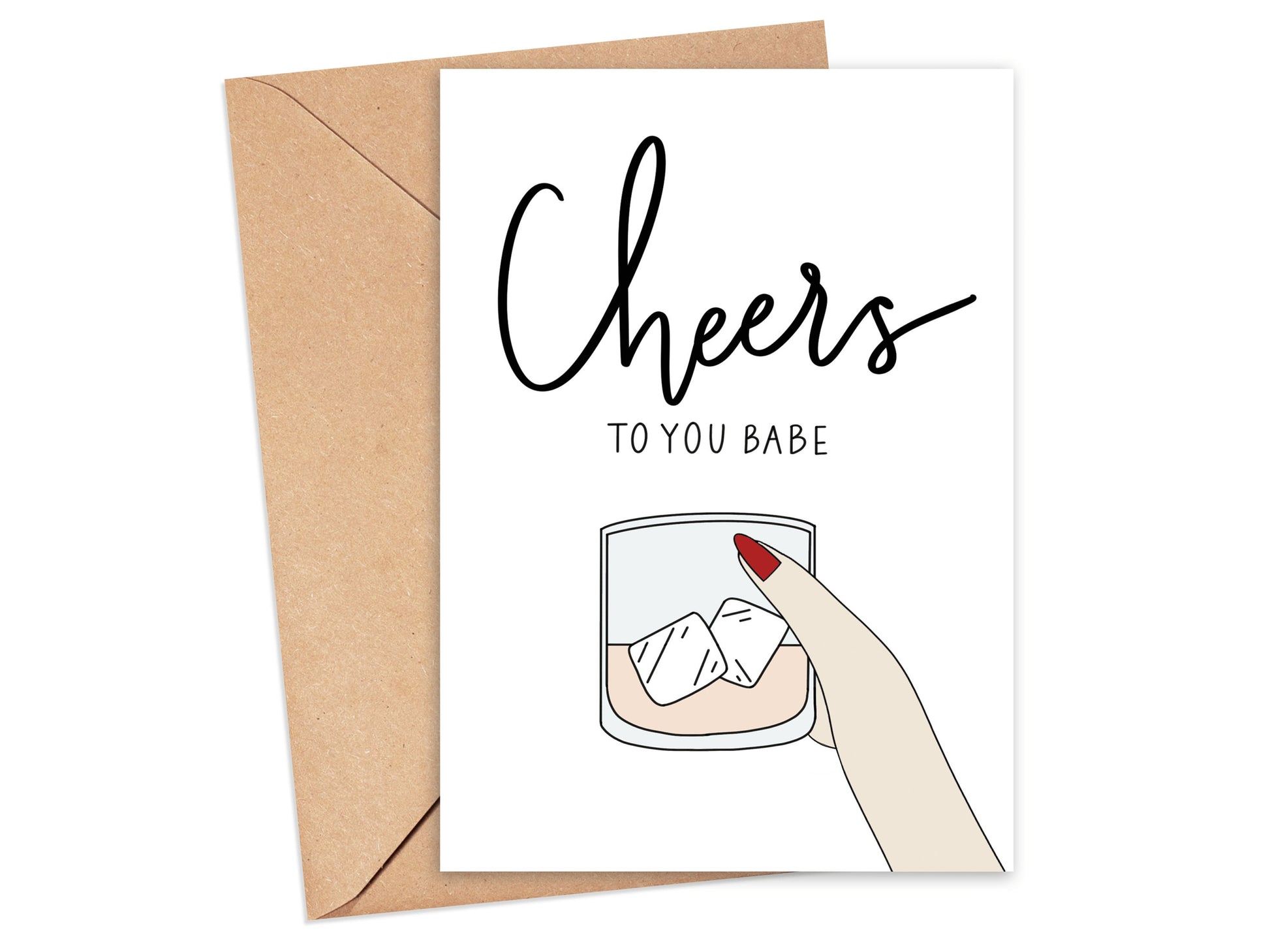Cheers to You Babe Card Simply Happy Cards