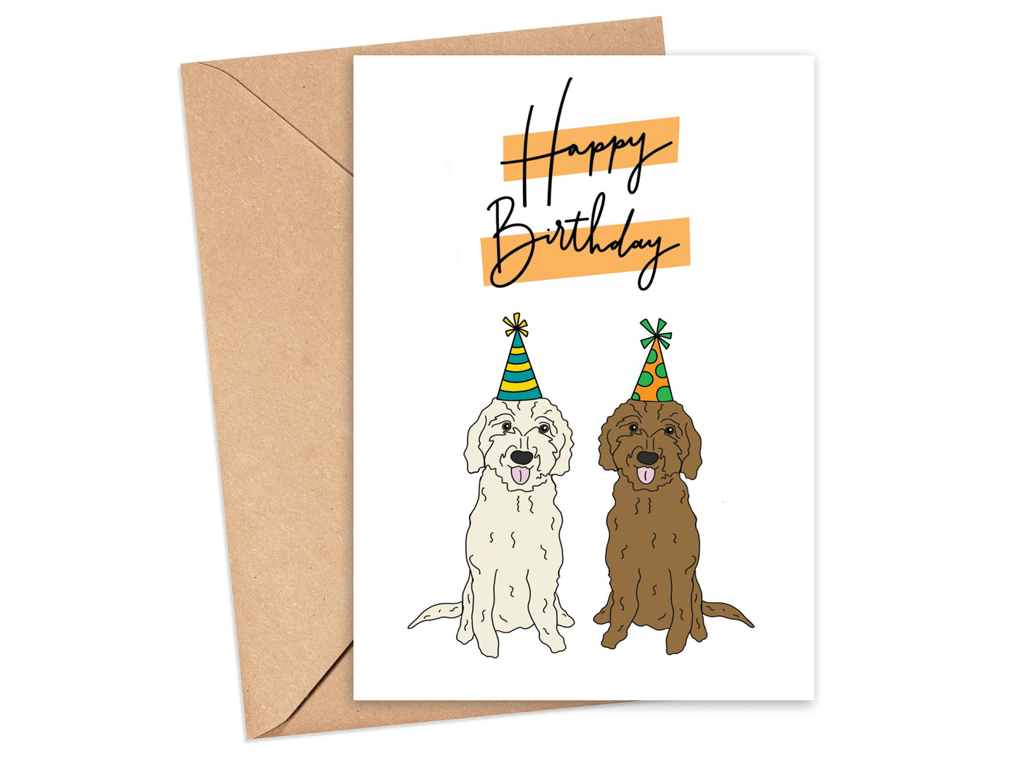 Happy Birthday Goldendoodle Card Simply Happy Cards