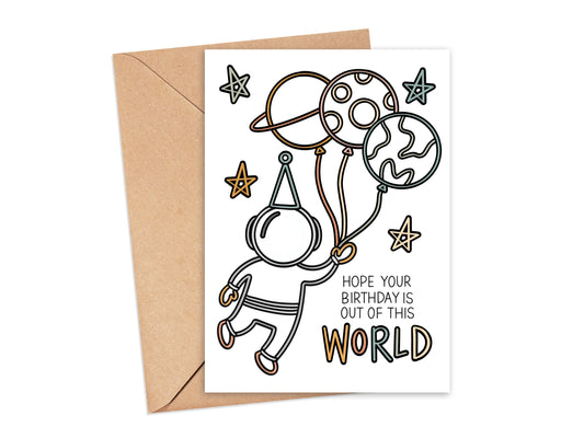 Hope Your Birthday is Out of This World Card Simply Happy Cards