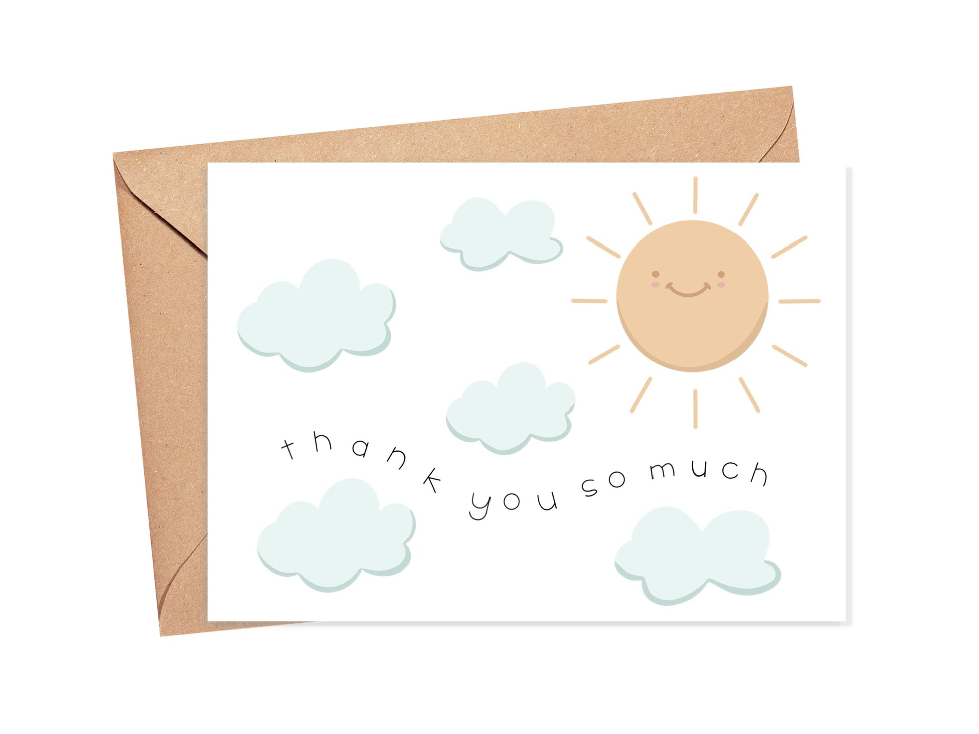 Sun and Clouds Thank You Card Simply Happy Cards