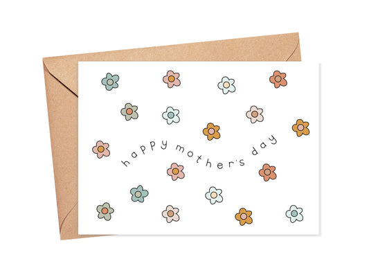 Happy Mother's Day Small Flowers Card Simply Happy Cards