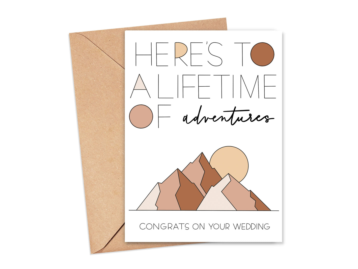 Here's to a Lifetime of Adventures Wedding Card Simply Happy Cards