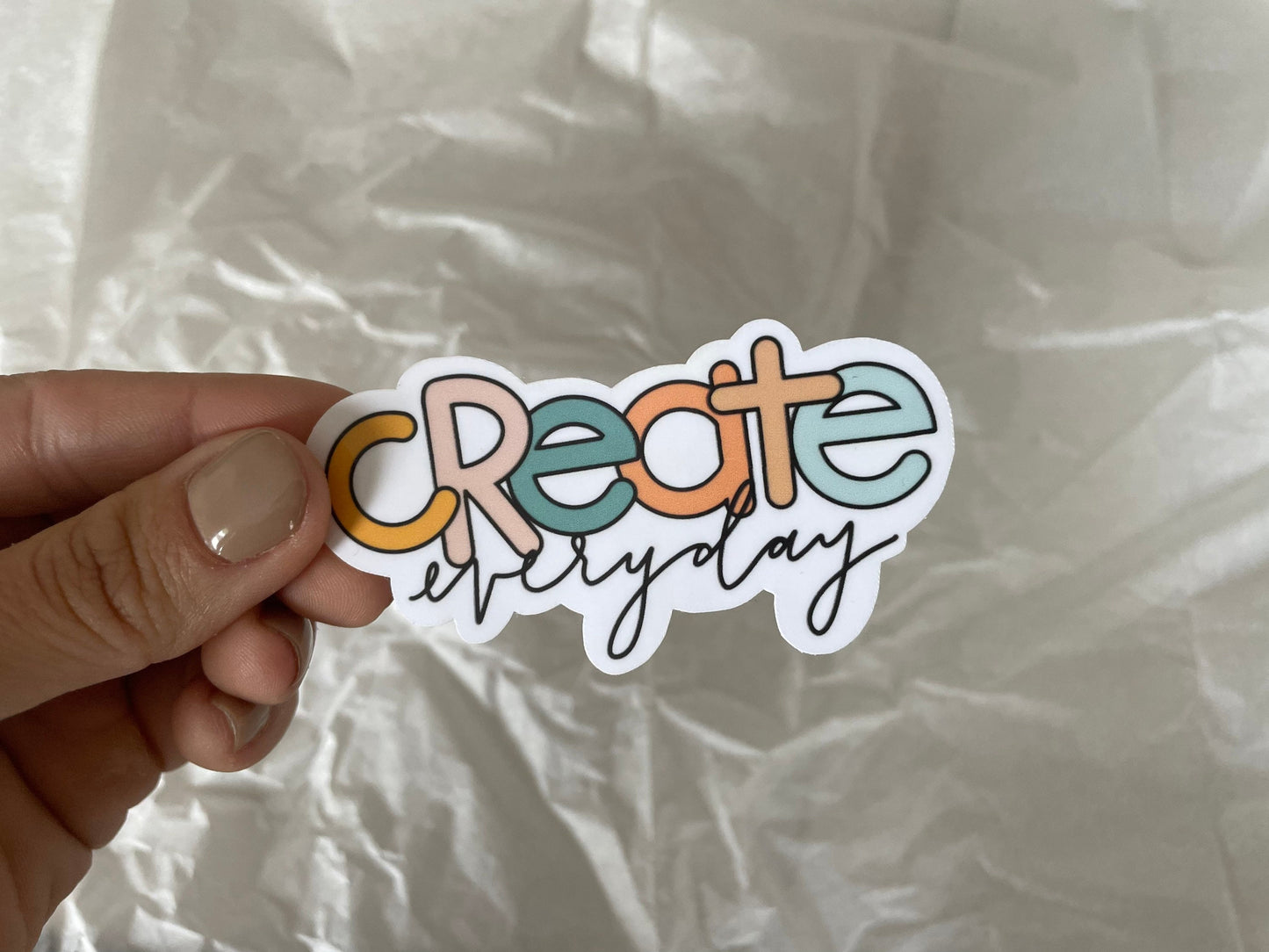 Create Everyday Sticker (3x1.5 in) Simply Happy Cards