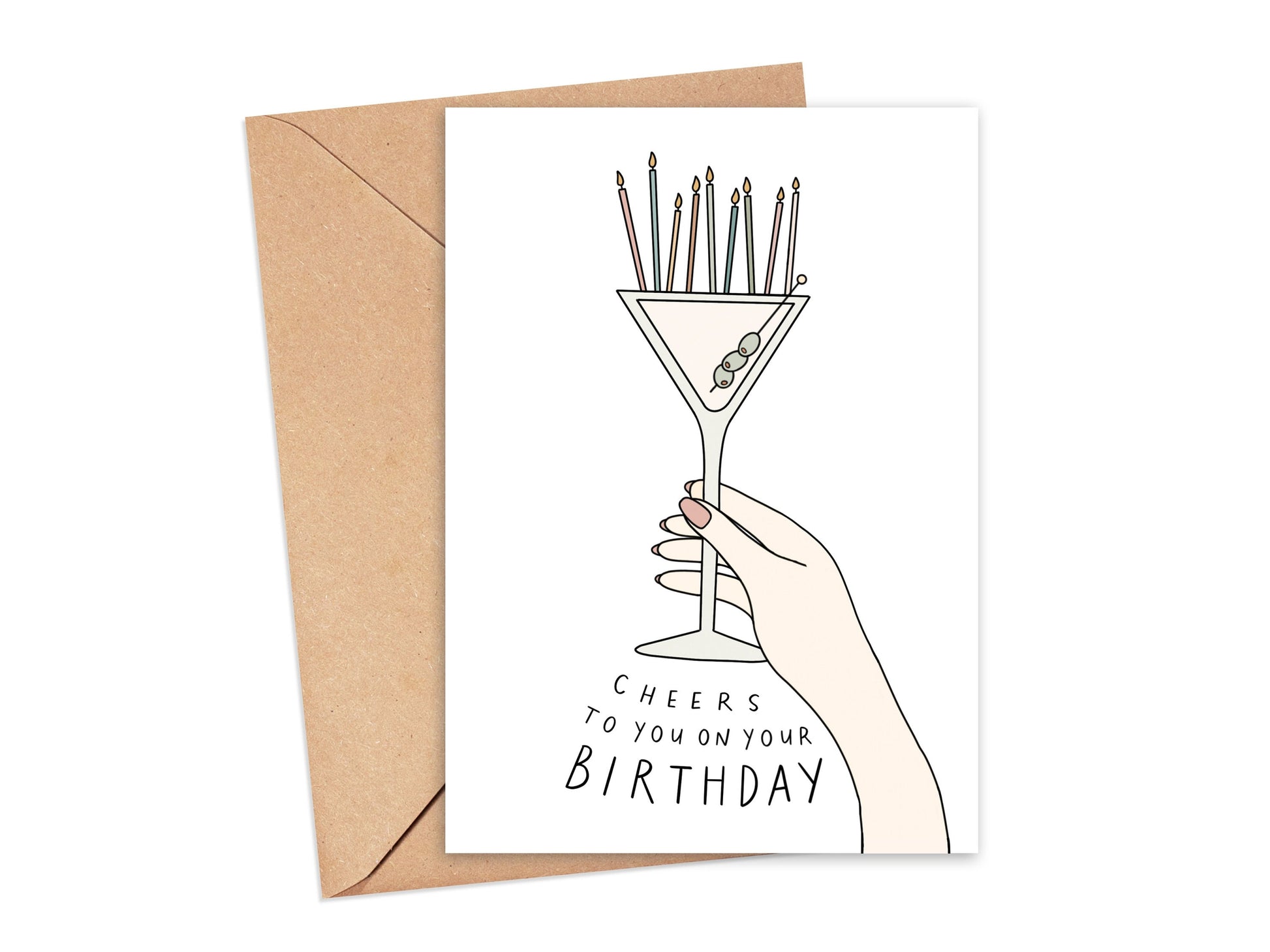 Cheers to You on Your Birthday Martini Card Simply Happy Cards