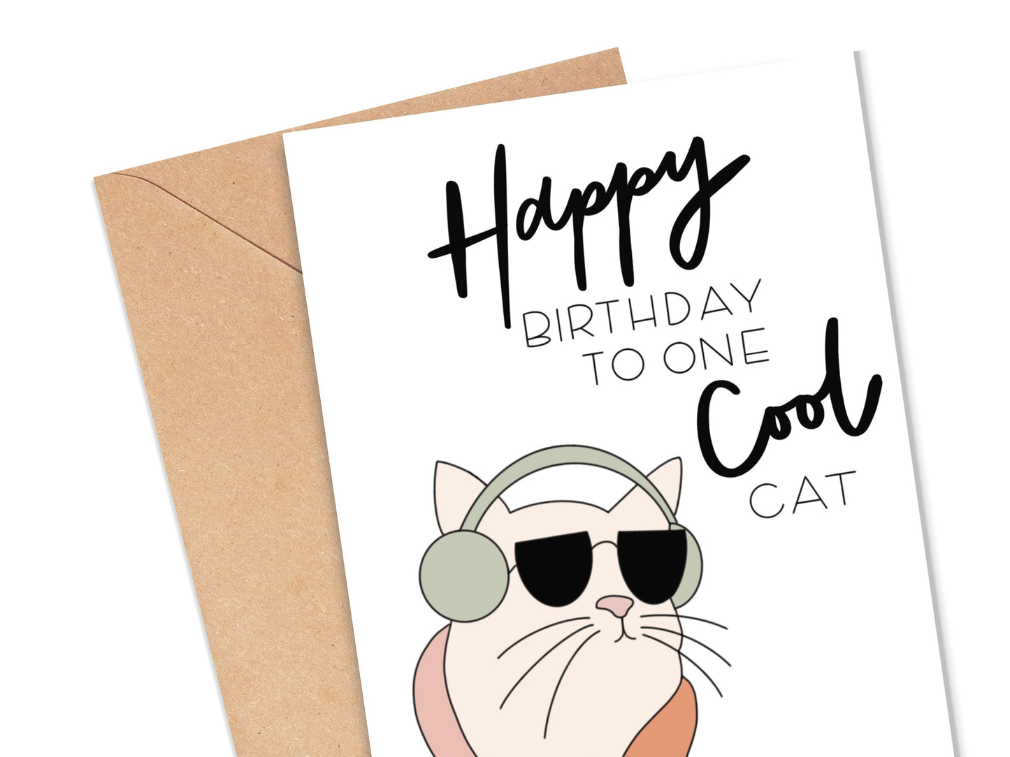 Happy Birthday to One Cool Cat Card Simply Happy Cards