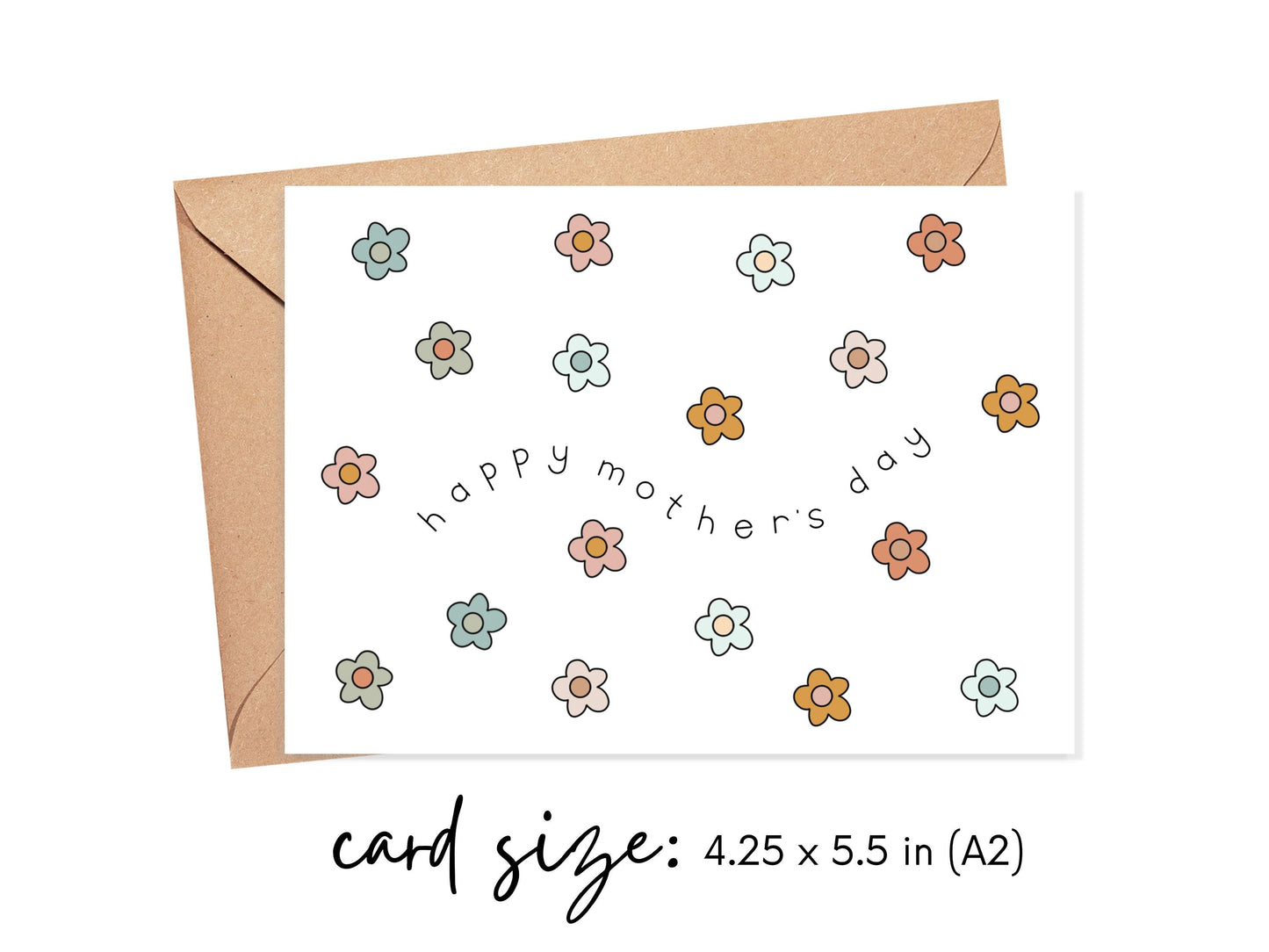 Happy Mother's Day Small Flowers Card Simply Happy Cards
