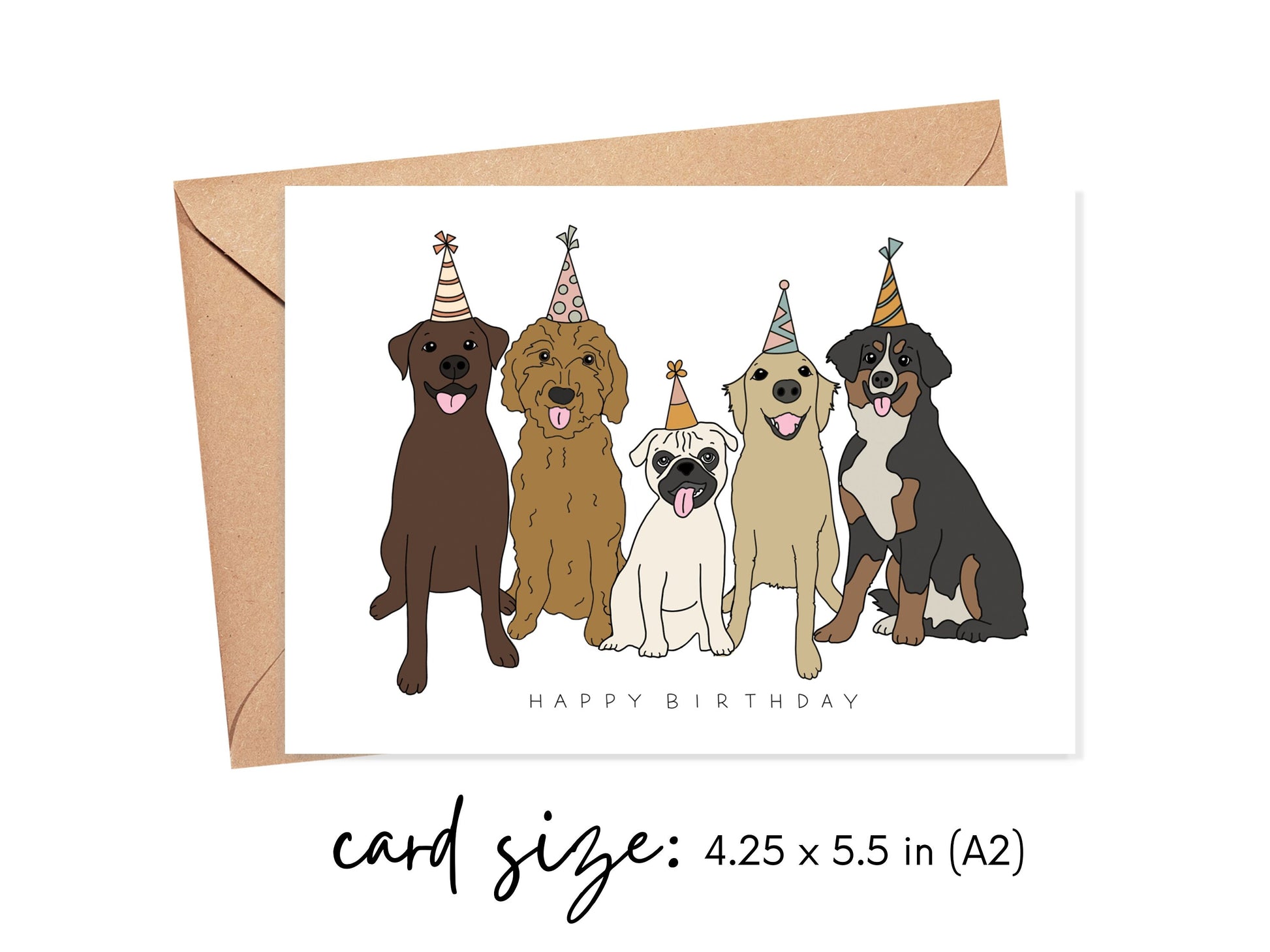 Happy Birthday Variety of Dogs Card Simply Happy Cards