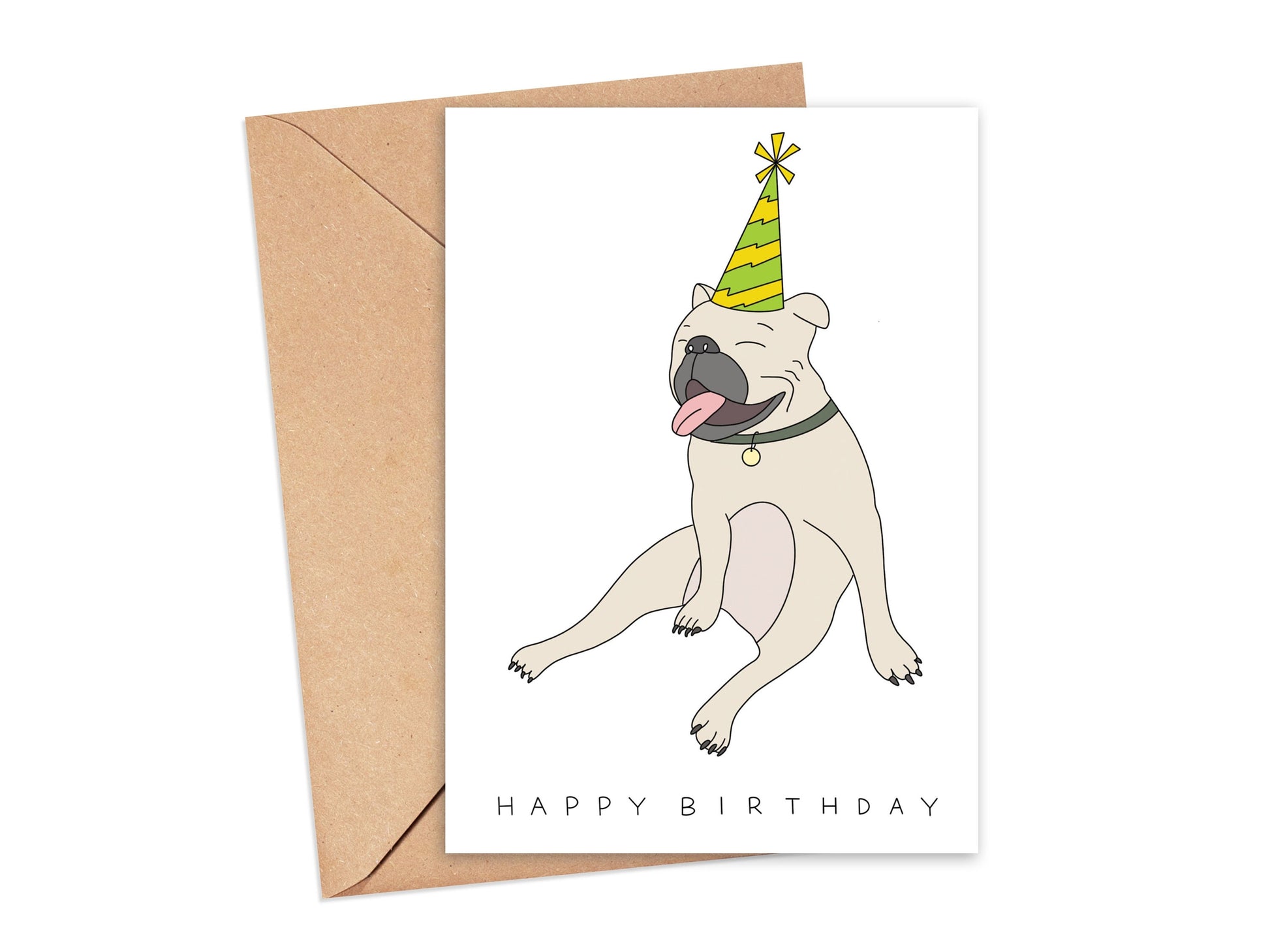 Happy Birthday French Bulldog Card Simply Happy Cards