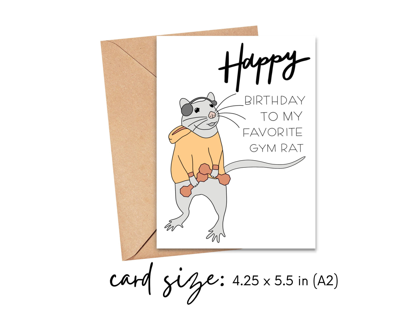 Happy Birthday to My Favorite Gym Rat Card Simply Happy Cards