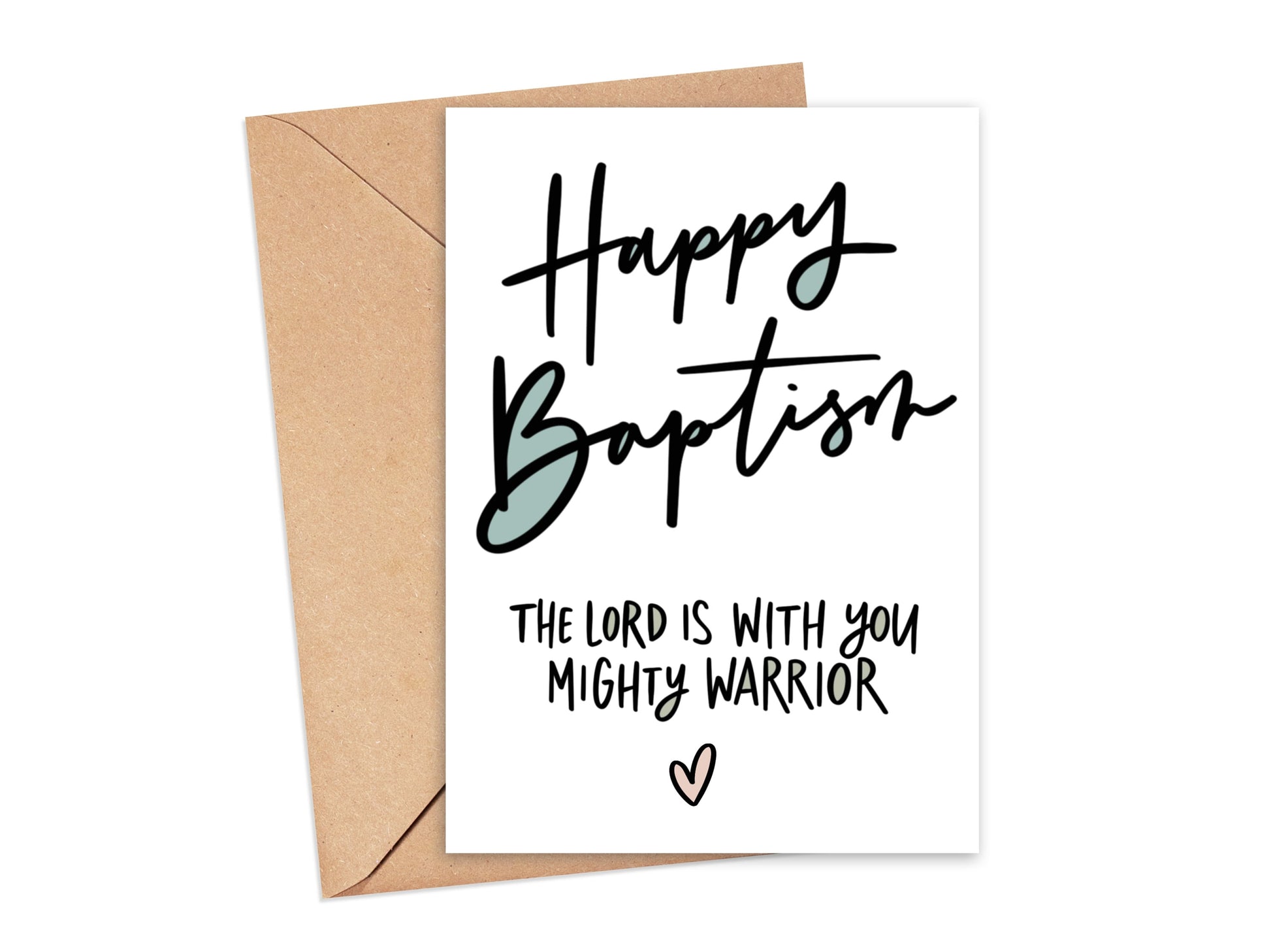Happy Baptism Might Warrior Card Simply Happy Cards