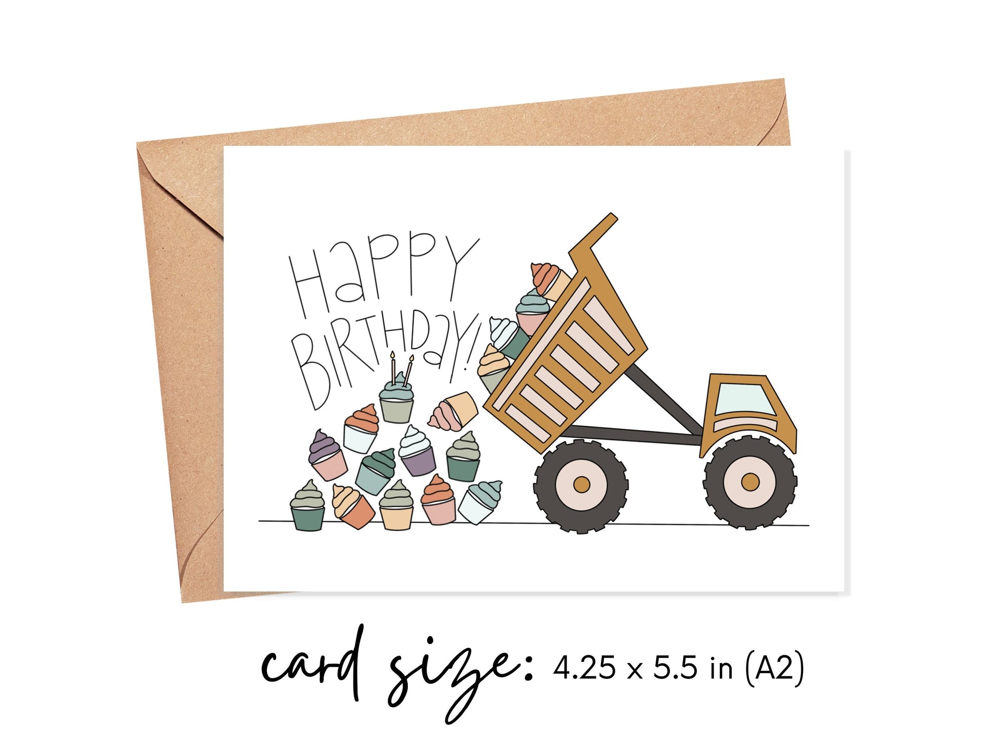 Happy Birthday Dump Truck Card Simply Happy Cards