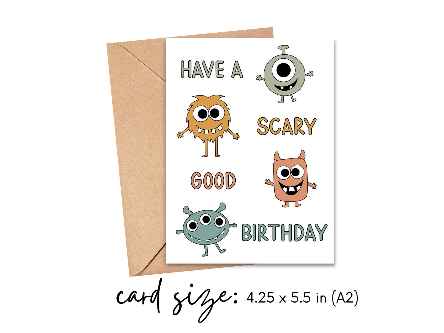 Have a Scary Good Birthday Monster Card Simply Happy Cards