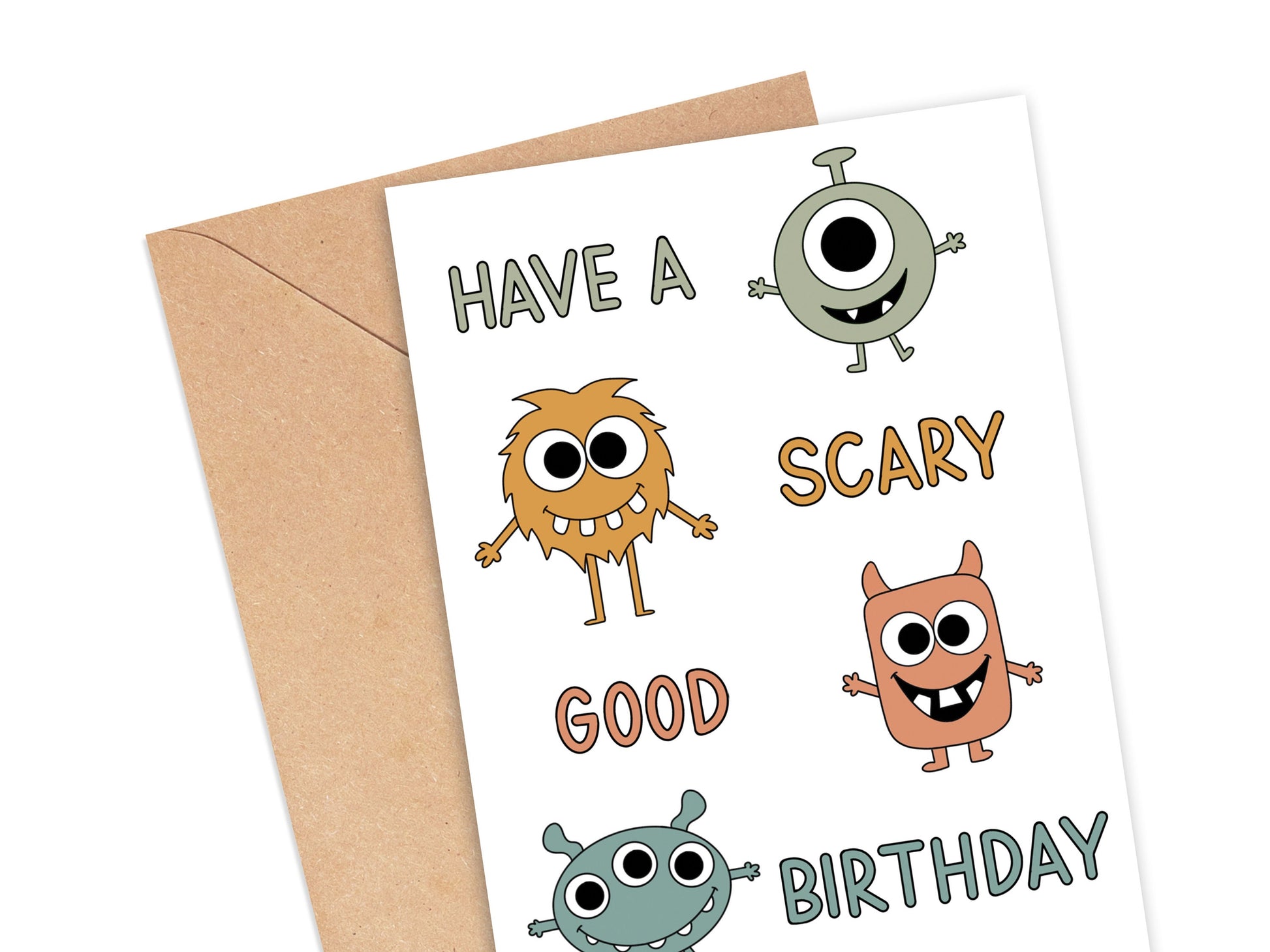 Have a Scary Good Birthday Monster Card Simply Happy Cards