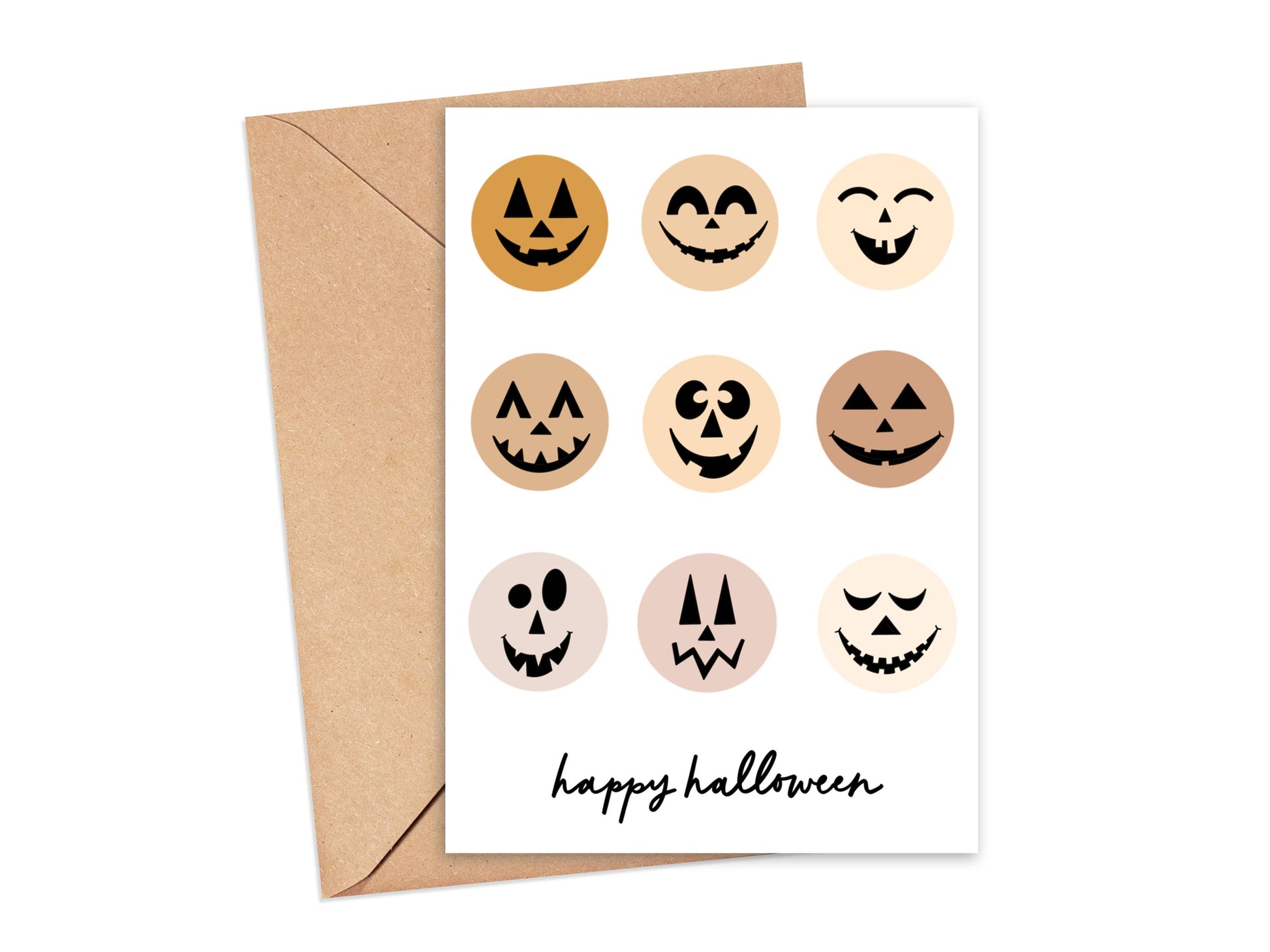 Happy Halloween Pumpkin Faces Card Simply Happy Cards