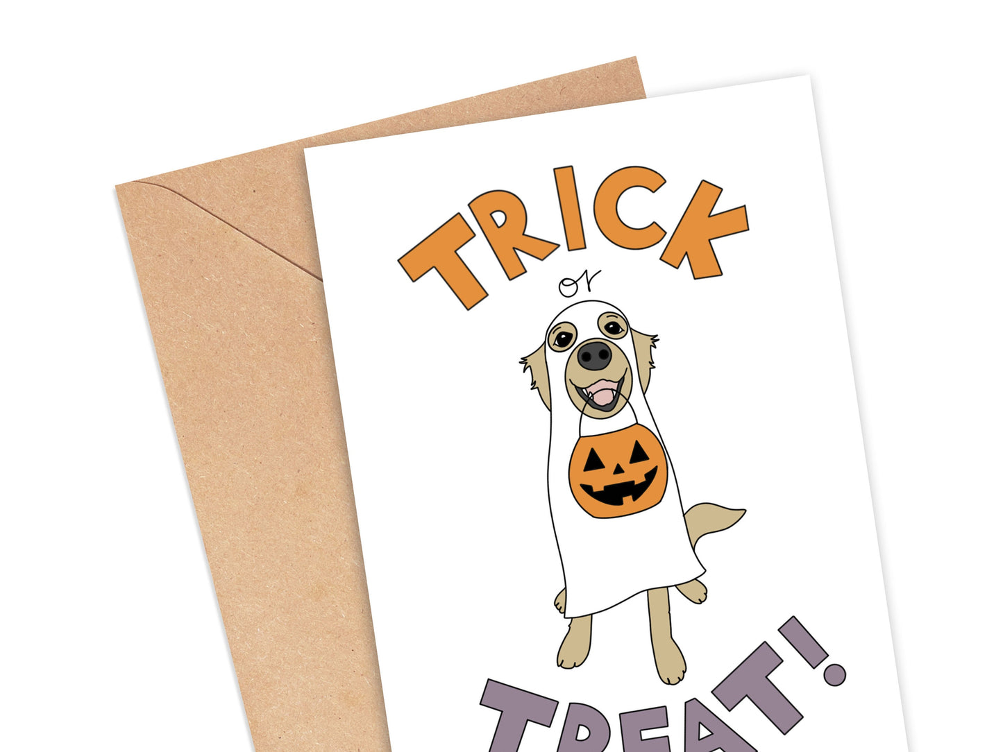 Trick or Treat Halloween Dog Card Simply Happy Cards