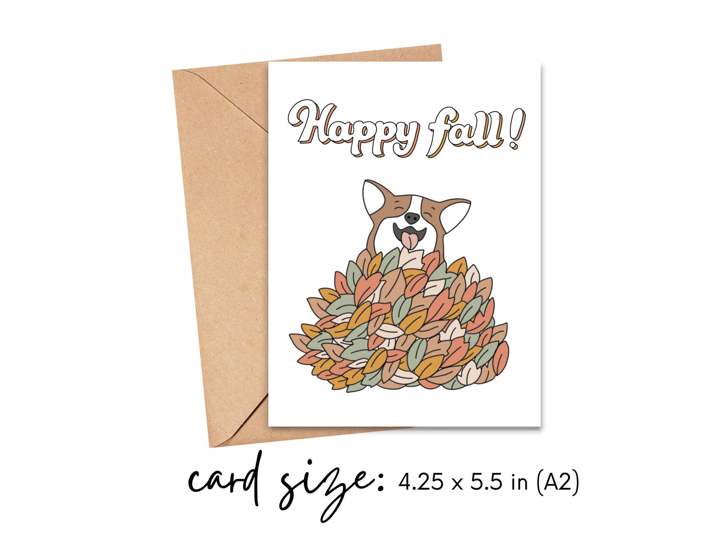 Happy Fall Corgi Card Simply Happy Cards