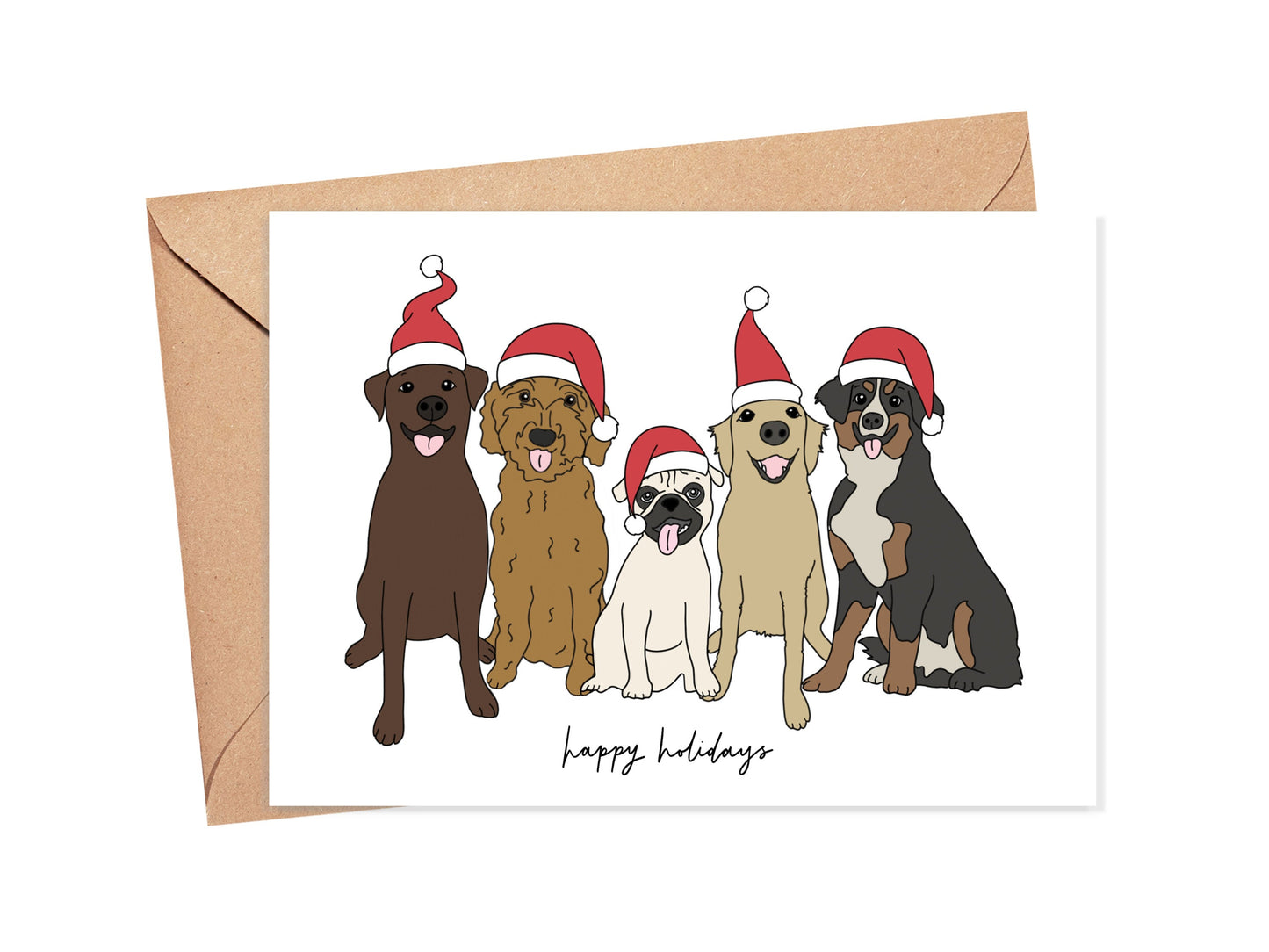Happy Holidays Variety of Dogs Card Simply Happy Cards