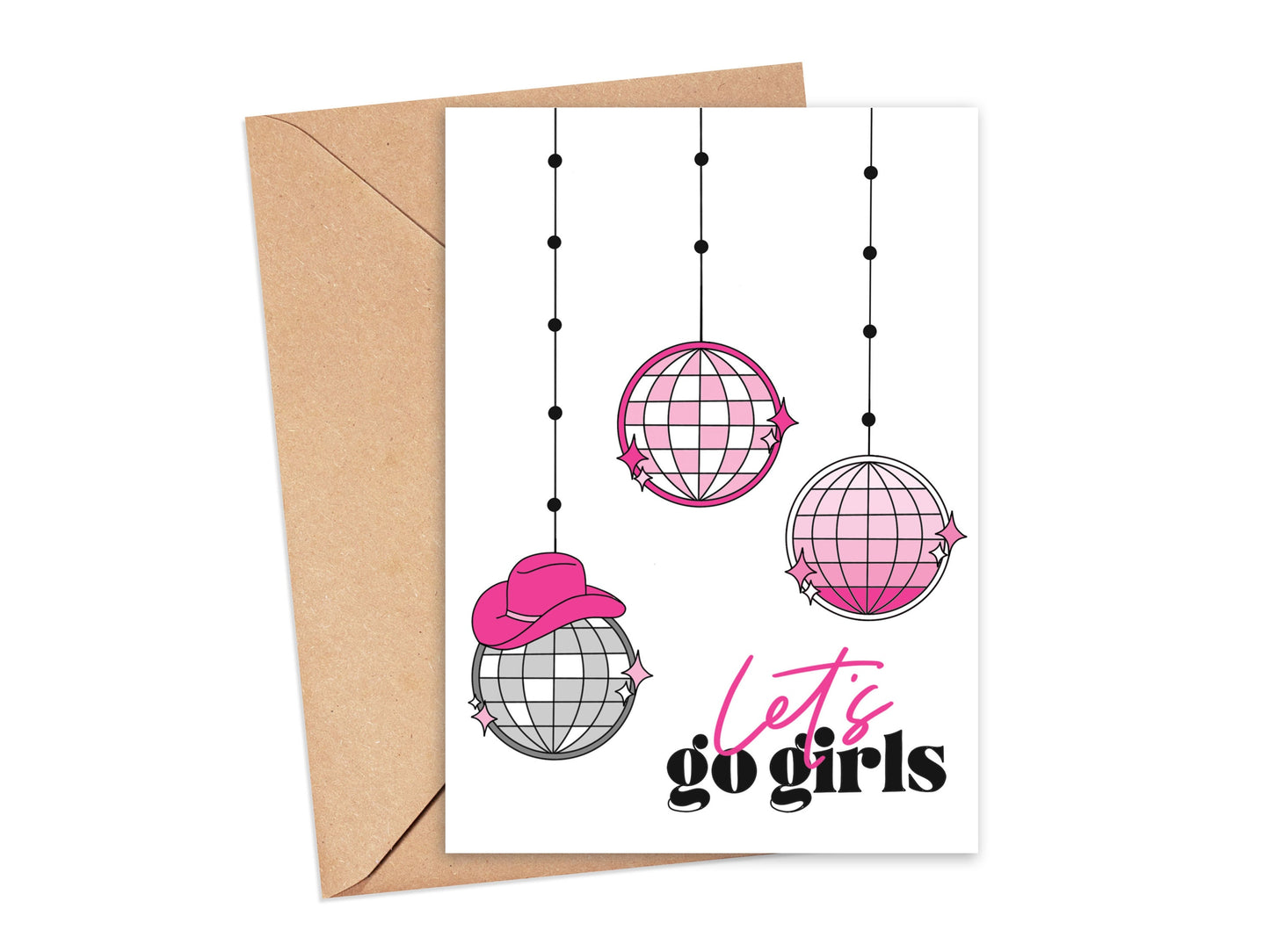 Let's Go Girls Disco Card Simply Happy Cards
