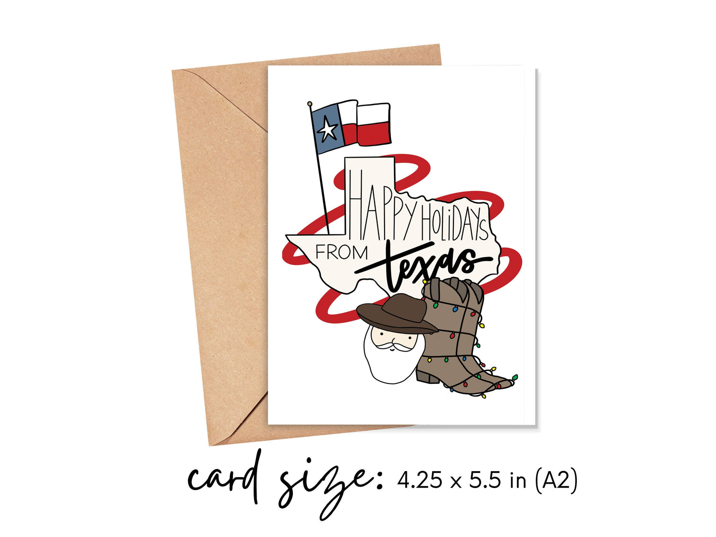 Happy Holidays From Texas Card Simply Happy Cards