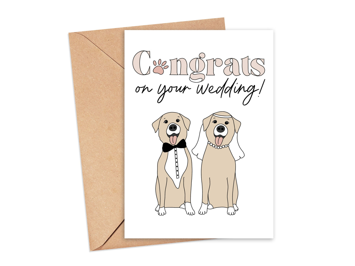 Congrats on Your Wedding Dog Card Simply Happy Cards