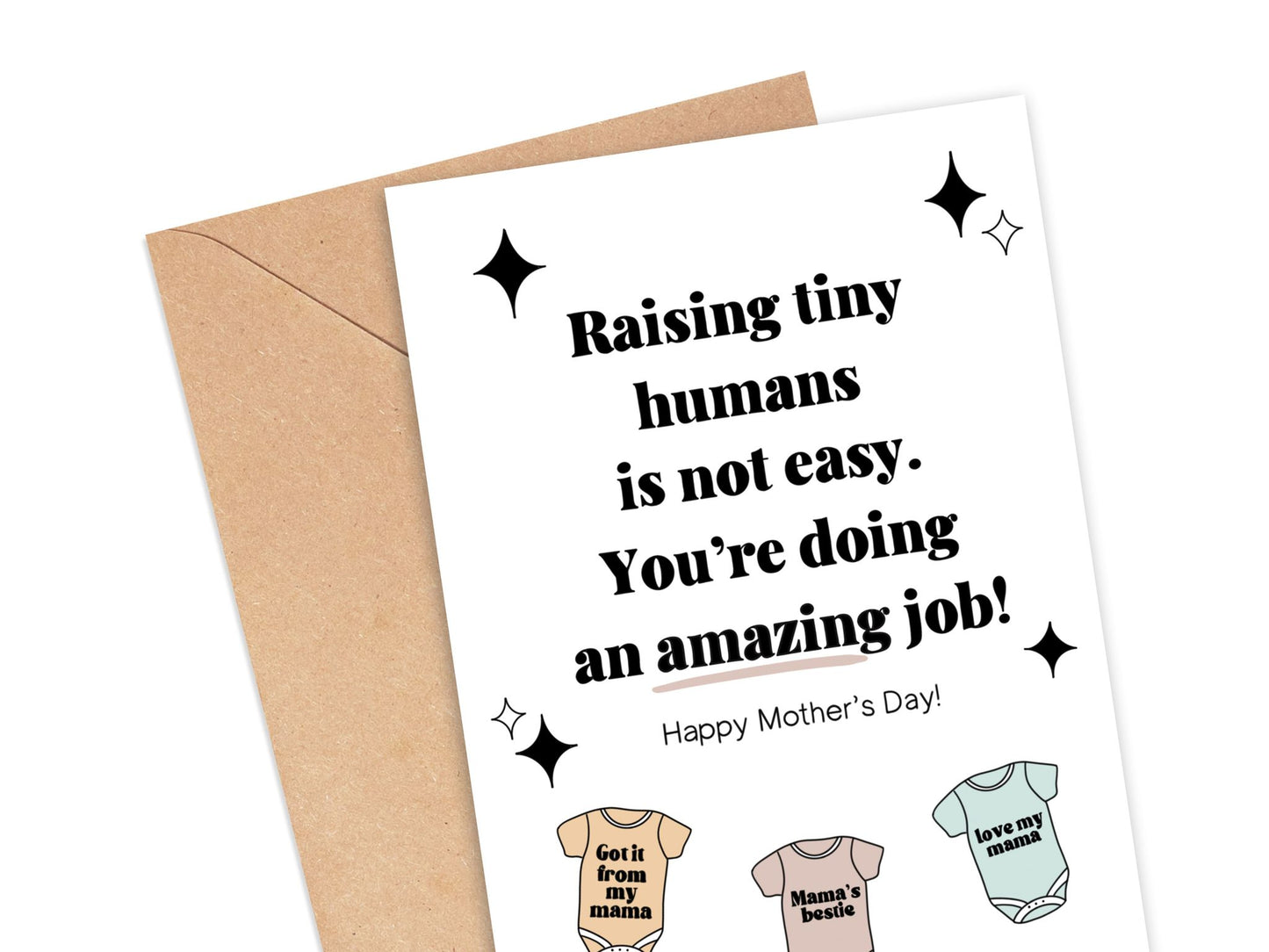 Raising Tiny Humans Happy Mother's Day Card Simply Happy Cards