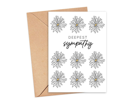 Deepest Sympathy Flowers Card Simply Happy Cards