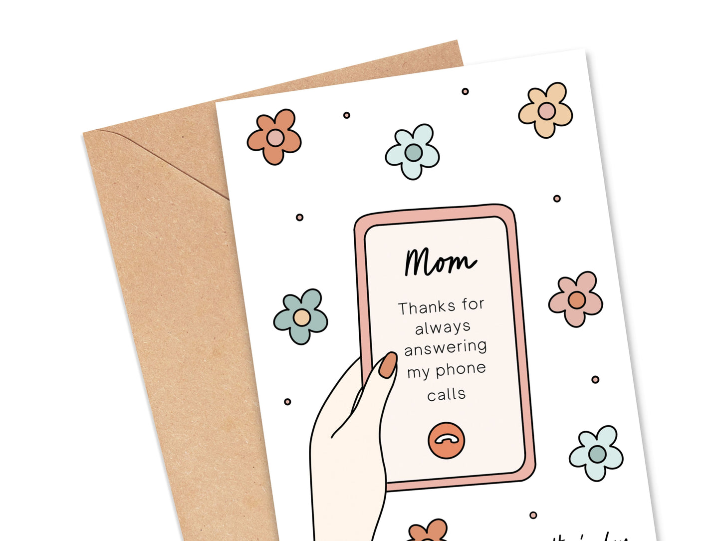 Thanks for Always Answering My Calls Mother's Day Card Simply Happy Cards
